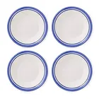 Portmeirion Potters Stripe Set of 4 Soup Plates Blue