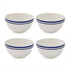 Portmeirion Potters Stripe Set of 4 14cm Stacking Bowls Blue