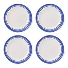 Portmeirion Potters Stripe Set of 4 25.4cm Plates Blue