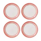 Portmeirion Potters Stripe Set of 4 12.5cm Bread Plates Red