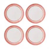 Portmeirion Potters Stripe Set of 4 12.5cm Bread Plates Red