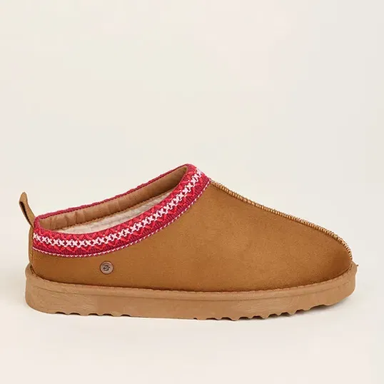 Brakeburn Cross Stitch Detail Slippers