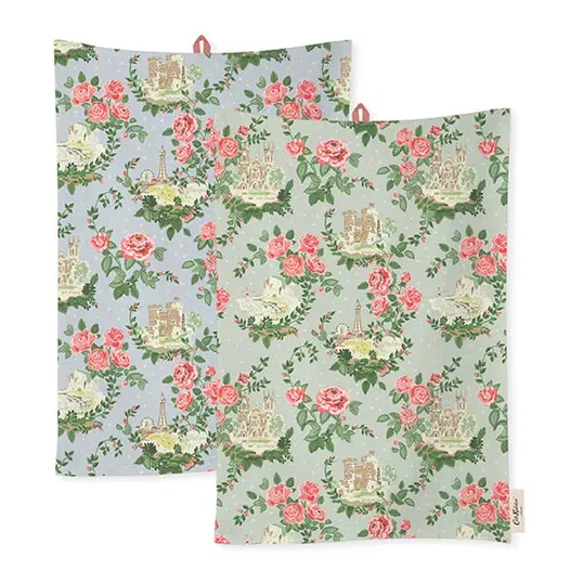 Cath Kidston English Rose 2 Pack Of Tea Towels