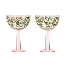 Cath Kidston Dolly Rose Set of 2 Champagne Coupes