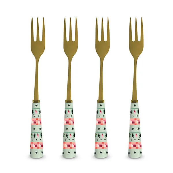 Cath Kidston Dolly Rose Set of 4 Cake Forks