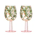 Cath Kidston Dolly Rose Set of 2 Wine Glasses