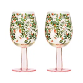 Cath Kidston Dolly Rose Set of 2 Wine Glasses