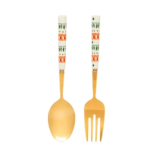 Cath Kidston Dolly Rose Serving Spoon & Fork Set