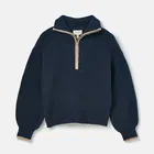 Joules Navy Elmore Knitted Quarter Zip Jumper