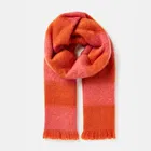 Joules Orange Pink Fenella Oversized Blanket Scarf
