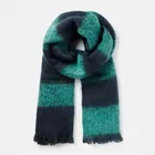 Joules Blue Green Fenella Oversized Blanket Scarf