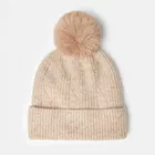 Joules Camel Effie Knited Bobble Hat