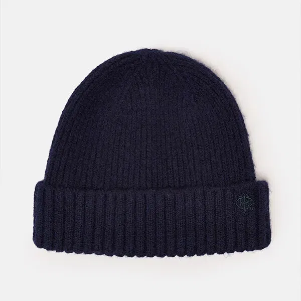 Joules Mens Navy Berwick Beanie Hat