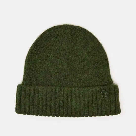 Joules Mens Green Berwick Beanie Hat