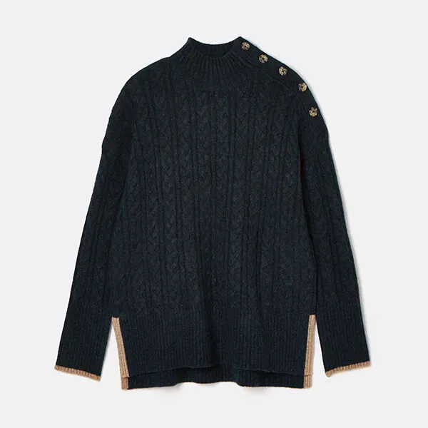 Joules Navy Betsy Cable Knit Jumper