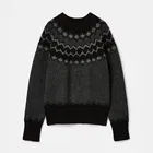 Joules Charcoal Victoria Knitted Fairisle Jumper
