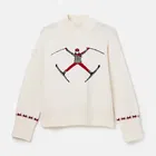 Joules Cream Abigail High Neck Intarsia Ski Jumper
