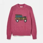 Joules Pink Rutland Applique 4X4 Knitted Jumper
