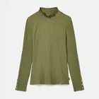 Joules Green Amy Long Sleeve High Neck Top
