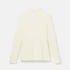 Joules Cream Amy Long Sleeve High Neck Top