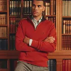 Joules Mens Orange Alistair Quarter Zip Sweatshirt