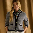Joules Navy Bridget Button Through Textured Cardigan