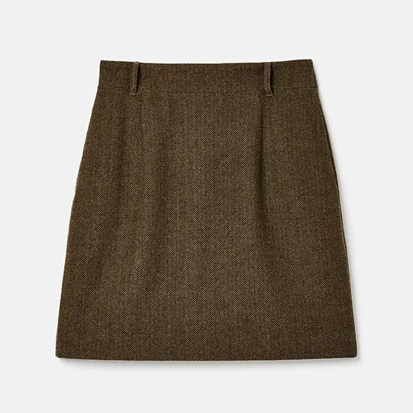 Joules Brown Bramble Tweed Skirt