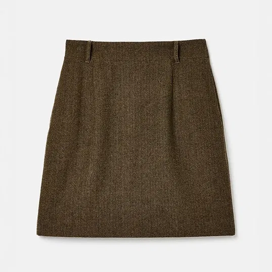 Joules Brown Bramble Tweed Skirt