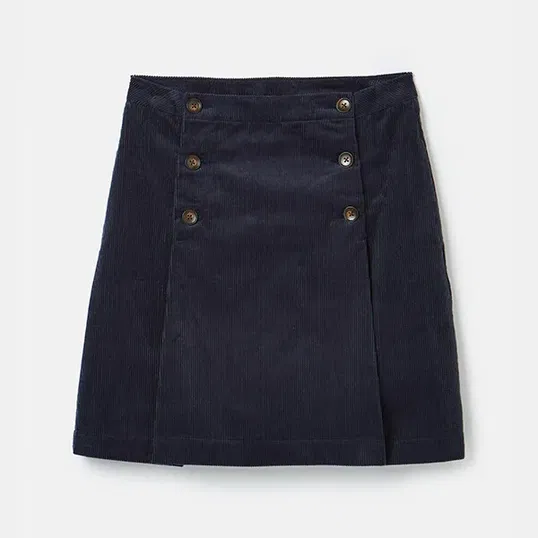 Joules Navy Maize Cord Skirt