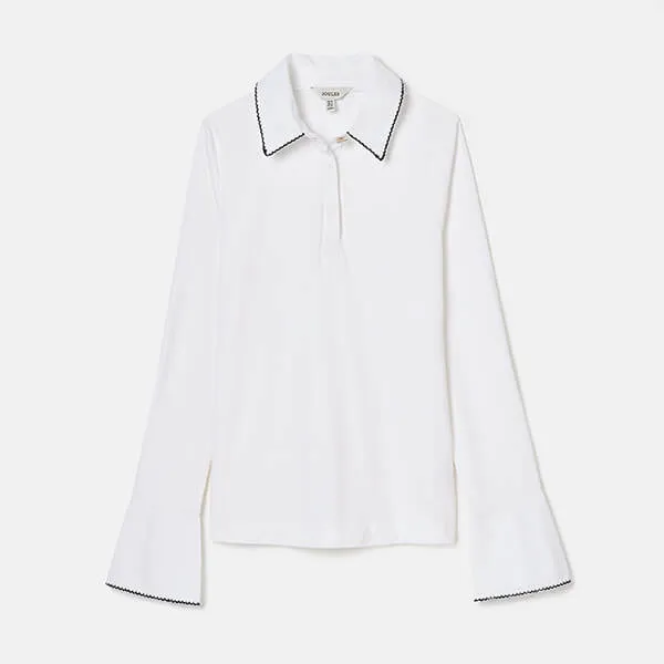 Joules White Cordelia Long Sleeve Top