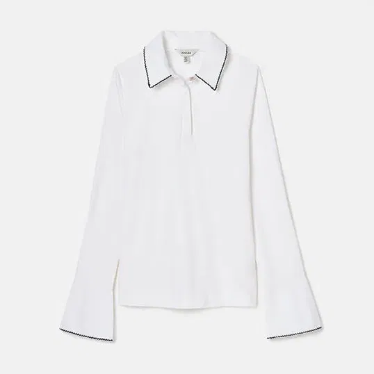 Joules White Cordelia Long Sleeve Top