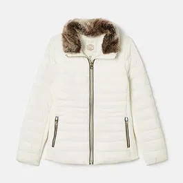 Joules White Beckley Padded Showerproof Jacket