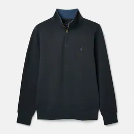 Joules Mens Alistair Navy Quarter Zip Cotton Sweatshirt