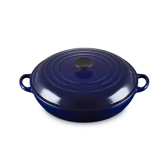Le Creuset Signature Indigo Cast Iron 30cm Shallow Casserole
