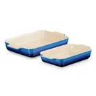 Le Creuset Azure Stoneware 25cm and 32cm Rectangular Dishes