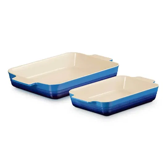 Le Creuset Azure Stoneware 25cm and 32cm Rectangular Dishes