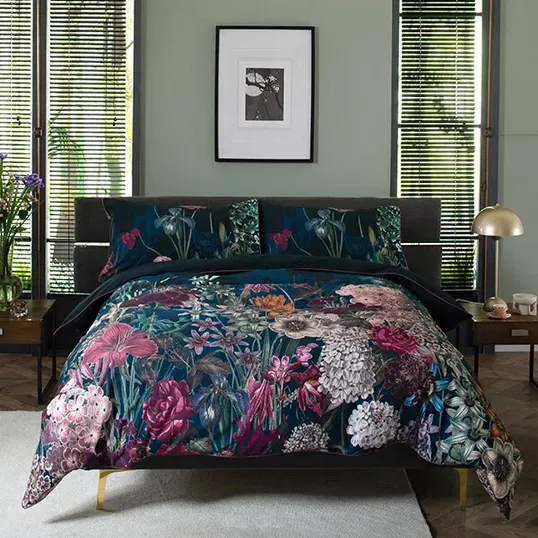 The Lyndon Company Tivoli Nightime Duvet Set Black Double