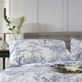 The Lyndon Company Toile De Jouy Pillowcase Pair Blue Housewife