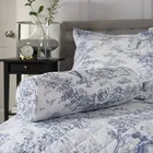 The Lyndon Company Toile De Jouy Bolster Cushion Blue
