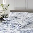 The Lyndon Company Toile De Jouy Bedspread Blue Double