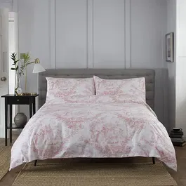 The Lyndon Company Toile De Jouy Duvet Cover Pink Single