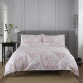 The Lyndon Company Toile De Jouy Duvet Cover Pink Super King