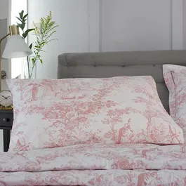 The Lyndon Company Toile De Jouy Pillowcase Pair Pink Housewife
