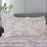 The Lyndon Company Toile De Jouy Pillowsham Pair Pink