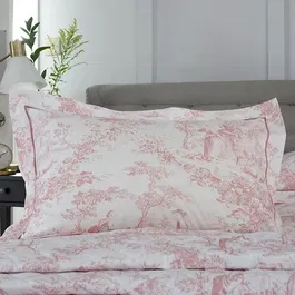 The Lyndon Company Toile De Jouy Pillowsham Pair Pink