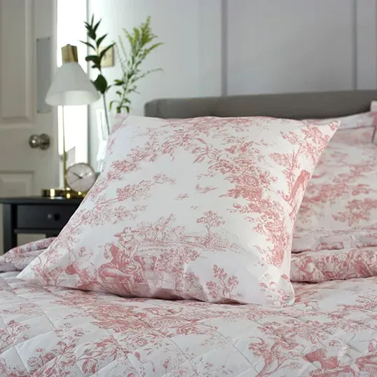 The Lyndon Company Toile De Jouy Cushion Pink