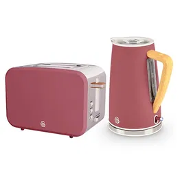 Swan Nordic Fuchsia Rose 1.7 Litre Cordless Kettle & 2 Slice Toaster Set
