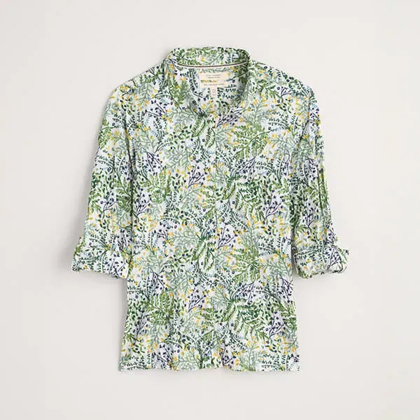 Seasalt Larissa Shirt Pressed Fern Chalk
