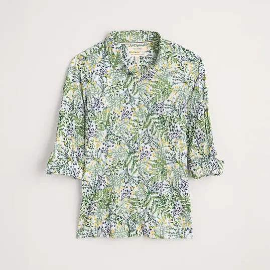Seasalt Larissa Shirt Pressed Fern Chalk
