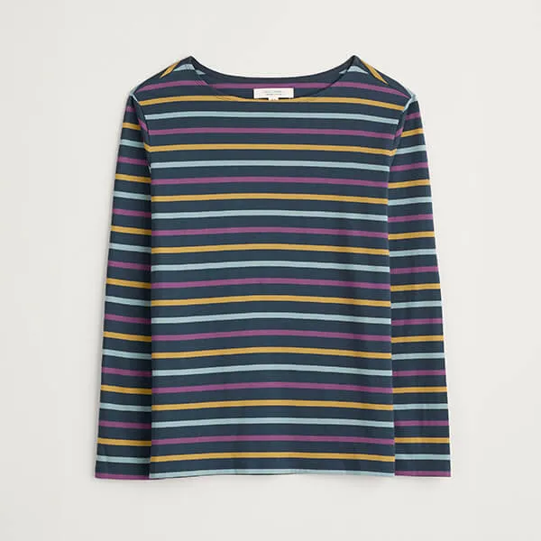 Seasalt Sailor Shirt Tri Breton Maritime Aniseed